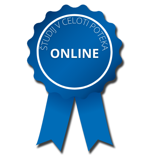 Študij v celoti poteka ONLINE